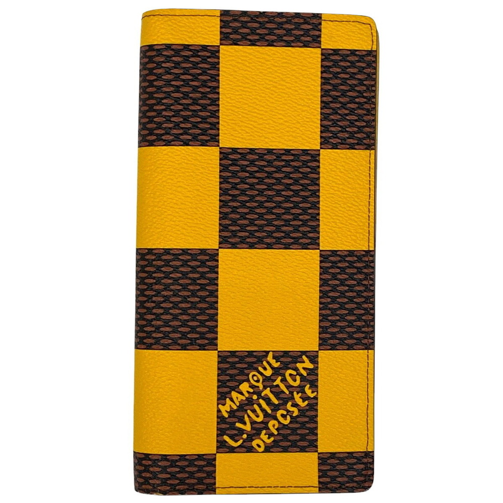 Louis Vuitton Portefeuille Wallet Brazza NM Pop Long Jaune Matte Yellow